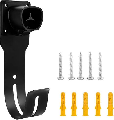 EV Charger Holder Wall Mount J1772 EV Holder, EV Cable Holder, and Electric Car Plug Nozzle Holster Dock Combination for SAE J1772 Electric Vehicle Charger in Saudi Arabia