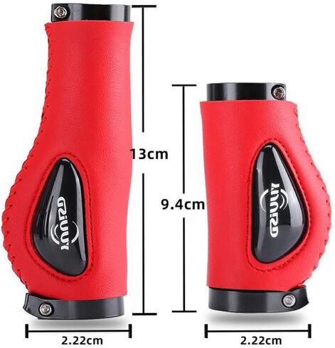 Silicone PU Leather Bicycle Handlebar Grips Sleeve Silicone Meat Ball Shock Grips Absorption Comfortable Mountain Bike Grips for Modified Mountain Bike in Saudi Arabia