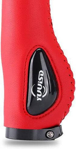 Silicone PU Leather Bicycle Handlebar Grips Sleeve Silicone Meat Ball Shock Grips Absorption Comfortable Mountain Bike Grips for Modified Mountain Bike in Saudi Arabia