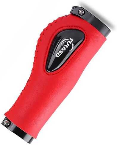 Silicone PU Leather Bicycle Handlebar Grips Sleeve Silicone Meat Ball Shock Grips Absorption Comfortable Mountain Bike Grips for Modified Mountain Bike in Saudi Arabia