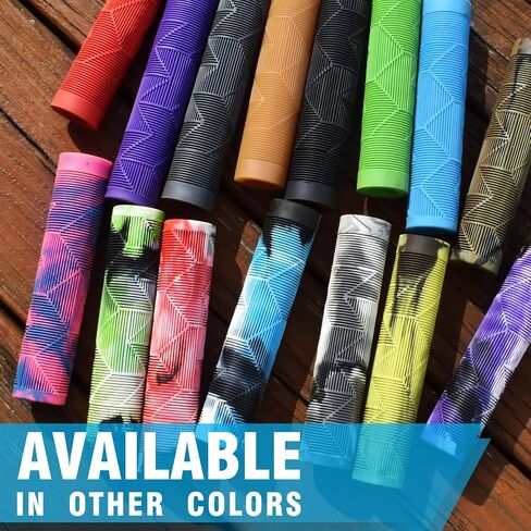 مقابض سكوتر Marque MTB BMX - مقابض دراجة المقود للقضبان المسطحة المستقيمة مثل BMX، MTB، سكوتر؛ قبضة مطاطية غير قابلة للانزلاق لتتناسب مع أي دراجة أو سكوتر in Saudi Arabia