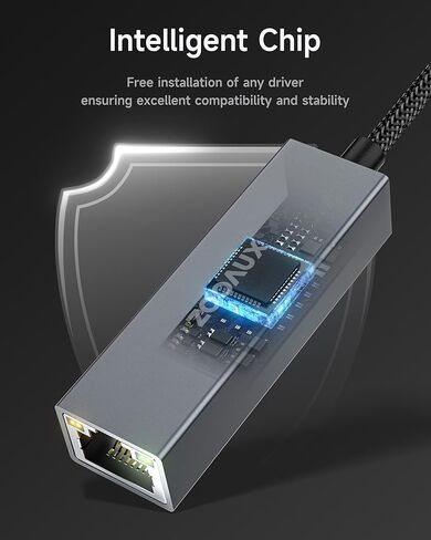 محول USB C إلى إيثرنت، ZOOAUX RJ45 إلى USB C Thunderbolt 3/Type-C Gigabit Ethernet LAN محول الشبكة، متوافق مع MacBook Pro، MacBook Air 2018 والإصدارات الأحدث، iPad Pro 2018 والإصدارات الأحدث، XPS والمزيد in Kuwait