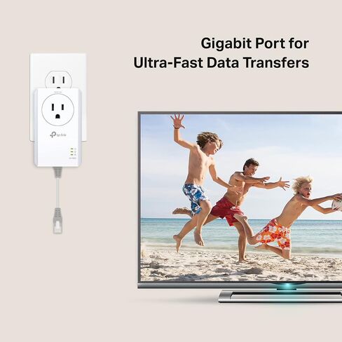 موسع واي فاي TP-Link Powerline (TL-WPA7617KIT) - محول AV1000 Powerline Ethernet مع شبكة Wi-Fi ثنائية النطاق AC1200، منفذ جيجابت، عبور، OneMesh، إيثرنت عبر الطاقة، التوصيل والتشغيل (متجدد) in Kuwait
