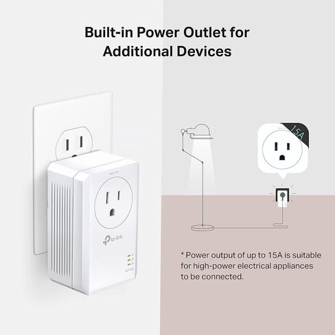 موسع واي فاي TP-Link Powerline (TL-WPA7617KIT) - محول AV1000 Powerline Ethernet مع شبكة Wi-Fi ثنائية النطاق AC1200، منفذ جيجابت، عبور، OneMesh، إيثرنت عبر الطاقة، التوصيل والتشغيل (متجدد) in Kuwait
