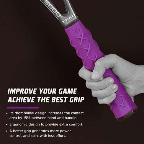 قبضة التنس SolidGrip - قبضة يد مضرب التنس للمقبض - قبضة أفضل، مزيد من التحكم، تقليل الصدمات - ملحقات التنس قبضة سيليكون - تعمل مع أي شريط قبضة زائدة in Saudi Arabia