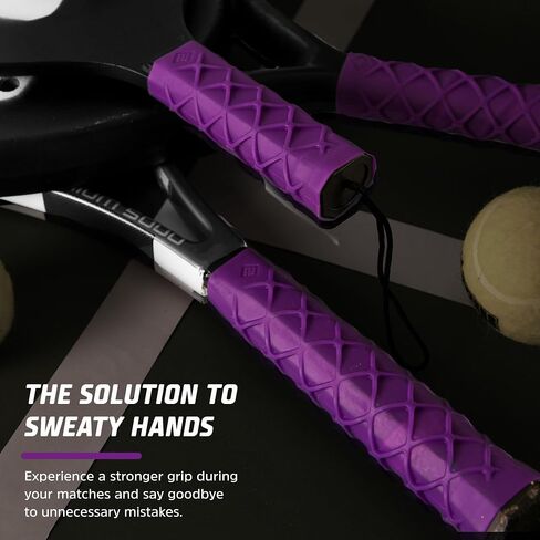 قبضة التنس SolidGrip - قبضة يد مضرب التنس للمقبض - قبضة أفضل، مزيد من التحكم، تقليل الصدمات - ملحقات التنس قبضة سيليكون - تعمل مع أي شريط قبضة زائدة in Saudi Arabia