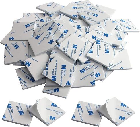 500 Pieces 3m Square Double Sided Foam Tape Strong Pads,27 x 27 Sticky pad Mounting Adhesive Tape Idea for Photo Album Walls, Hooks, Small Mirrors, Office Decor, White in Saudi Arabia