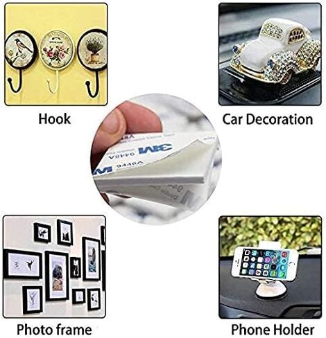 500 Pieces 3m Square Double Sided Foam Tape Strong Pads,27 x 27 Sticky pad Mounting Adhesive Tape Idea for Photo Album Walls, Hooks, Small Mirrors, Office Decor, White in Saudi Arabia