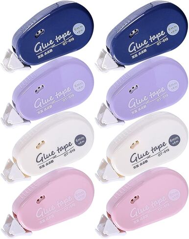 4 عبوات من بكرات الشريط الصغيرة مزدوجة الجوانب، حجم محمول، موزع شريط لاصق دائم للحرف اليدوية، سجل القصاصات، آمن للصور، والمشروعات الفنية، 0.24 × 236 بوصة (4 قطع) in Kuwait
