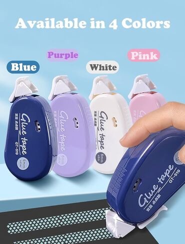 4 عبوات من بكرات الشريط الصغيرة مزدوجة الجوانب، حجم محمول، موزع شريط لاصق دائم للحرف اليدوية، سجل القصاصات، آمن للصور، والمشروعات الفنية، 0.24 × 236 بوصة (4 قطع) in Kuwait