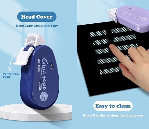 4 عبوات من بكرات الشريط الصغيرة مزدوجة الجوانب، حجم محمول، موزع شريط لاصق دائم للحرف اليدوية، سجل القصاصات، آمن للصور، والمشروعات الفنية، 0.24 × 236 بوصة (4 قطع) in Kuwait