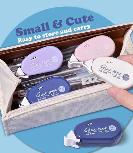 4 عبوات من بكرات الشريط الصغيرة مزدوجة الجوانب، حجم محمول، موزع شريط لاصق دائم للحرف اليدوية، سجل القصاصات، آمن للصور، والمشروعات الفنية، 0.24 × 236 بوصة (4 قطع) in Kuwait