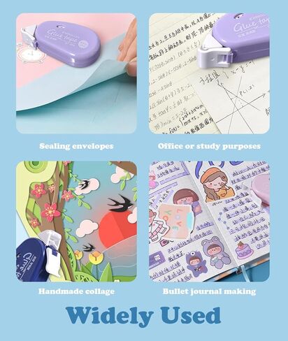 4 عبوات من بكرات الشريط الصغيرة مزدوجة الجوانب، حجم محمول، موزع شريط لاصق دائم للحرف اليدوية، سجل القصاصات، آمن للصور، والمشروعات الفنية، 0.24 × 236 بوصة (4 قطع) in Kuwait