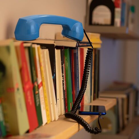 Cell Phone Handset/Retro Phone Handset/Handset for Mobile/Old School Cell Phone/Old Telephone Headset/Cell Phone Receiver/Handheld Receiver – 60s Micro by Opis, Germany (Azure) in Saudi Arabia