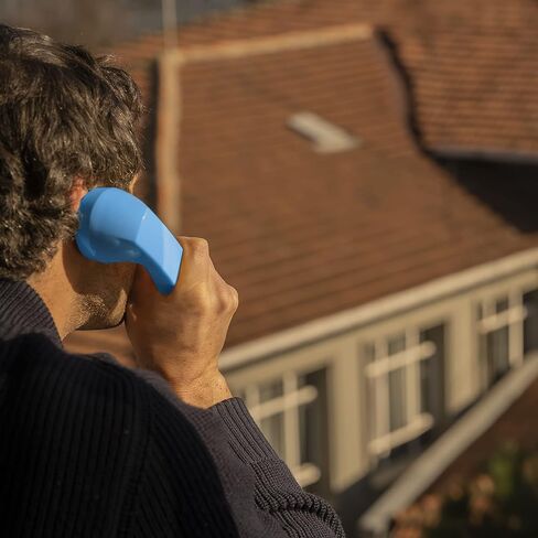 Cell Phone Handset/Retro Phone Handset/Handset for Mobile/Old School Cell Phone/Old Telephone Headset/Cell Phone Receiver/Handheld Receiver – 60s Micro by Opis, Germany (Azure) in Saudi Arabia