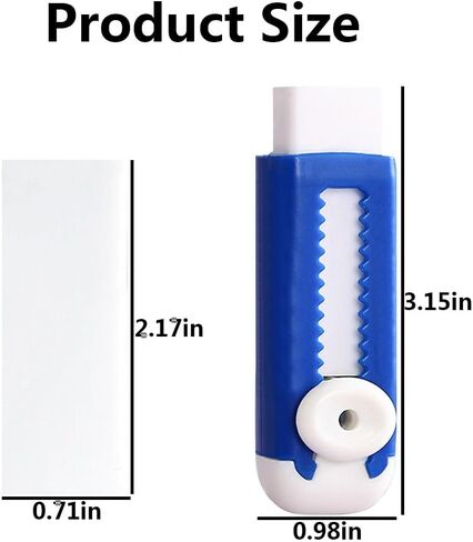 8pcs Sliding Retractable Pencil Eraser with Plastic Sleeve Cute Erasers Push Pull Aesthetic Erasers Soft Rubber Eraser Block Erasers for Kids School Office Supplies Writing Drawing Stationery in Saudi Arabia