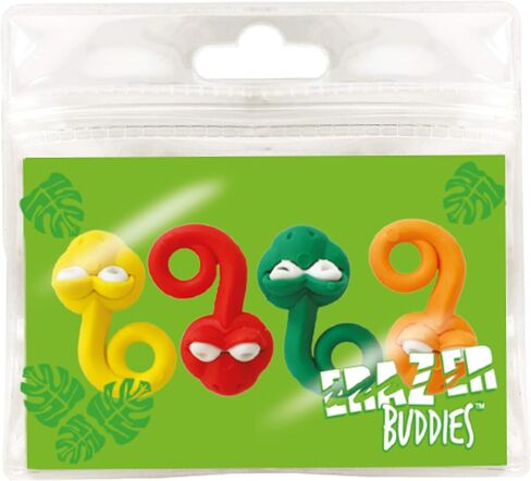 Erazer Buddies - Snake from Deluxebase. Snake Rubber Eraser Stationary Set for School. Novelty and Cute Erasers for School and Office Desk Accessories. Great Snake School Supplies and Party Favors. in Kuwait