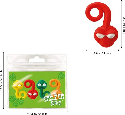 Erazer Buddies - Snake from Deluxebase. Snake Rubber Eraser Stationary Set for School. Novelty and Cute Erasers for School and Office Desk Accessories. Great Snake School Supplies and Party Favors. in Kuwait