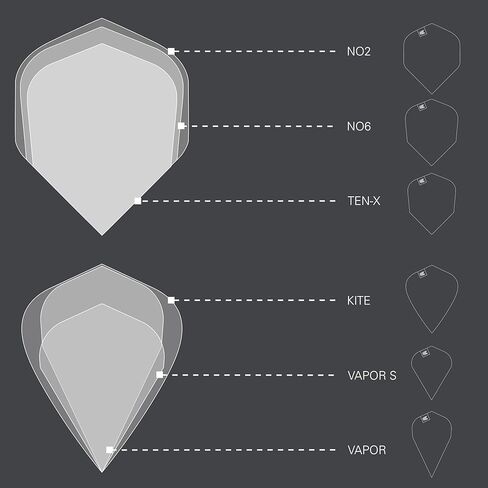 لعبة تارجت فيل تايلور G10 Tec-X Pro Ultra Dart Flight - 3 مجموعات (9 في المجموع) in Kuwait