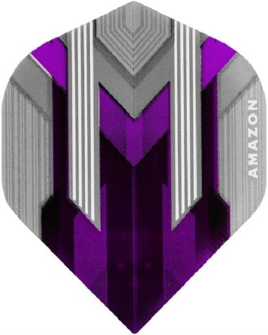 US Darts 3 Sets (9 Flights) Amazon Purple/Silver Standard Dart Flights - Ex-Tough (100 Micron) in Saudi Arabia