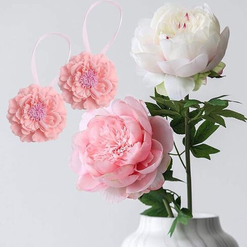 CHICTIE 2 Piece Large Cloth Flower Magnetic Curtain Tieback Wedding Decorative Holdbacks Rope American Rustic Style Drapery Holder Clip for Girl's Room (Antique Purple) in Kuwait