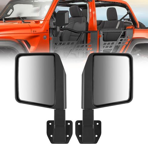 مرايا الرؤية الخلفية من رانجلر لنصف الأبواب لسيارة جيب رانجلر TJ JK JL Gladiator JT 97-24.1 زوج in Kuwait