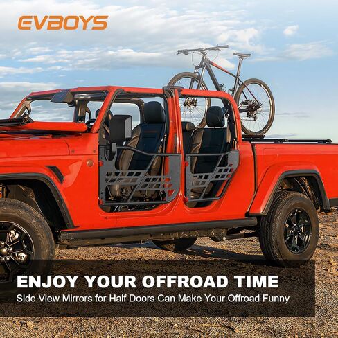 مرايا الرؤية الخلفية من رانجلر لنصف الأبواب لسيارة جيب رانجلر TJ JK JL Gladiator JT 97-24.1 زوج in Kuwait