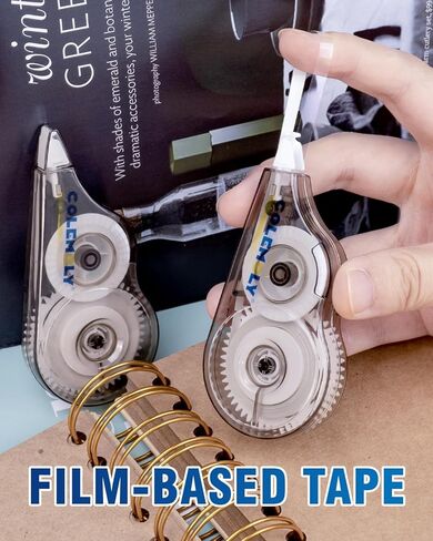 شريط تصحيح 40 حزمة، مخرج خطأ أبيض، موزع شفاف، 1/5 بوصة × 32.8 قدم (5 مم × 10 م) تصميم مريح إصلاحات فورية in Kuwait