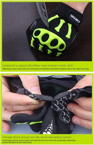 Cycling Gloves Mountain Bike Bicycle Gloves - Breathable Gel Pad Shock-Absorbing Anti-Slip MTB DH Road Racing Full Finger Gloves for Men Women Youth in Saudi Arabia