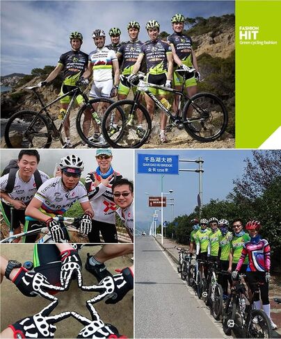 Cycling Gloves Mountain Bike Bicycle Gloves - Breathable Gel Pad Shock-Absorbing Anti-Slip MTB DH Road Racing Full Finger Gloves for Men Women Youth in Saudi Arabia
