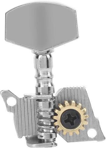Silver Machine Heads, Professional Design High Durability Stable Structure Easy Installation Guitar Tuning Pegs Keys Corrison Resistance for Ukulele(Six right button set) in Saudi Arabia