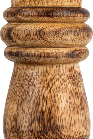 Bloomingville Carved Wood, Natural Pillar Candle Holder, Gray in Saudi Arabia