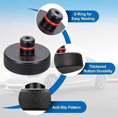 Spurtar Jack Pad for Tesla Car Jack Stands أداة محول نقطة الرفع متوافقة مع طراز Tesla 3، الطراز S، الطراز X/Y Jack Stands 4 عبوات مع حقيبة تخزين in Saudi Arabia