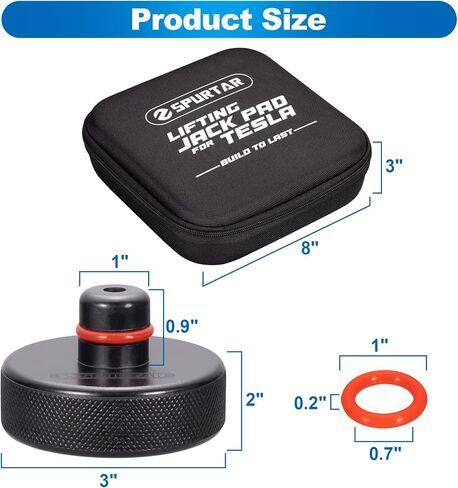 Spurtar Jack Pad for Tesla Car Jack Stands أداة محول نقطة الرفع متوافقة مع طراز Tesla 3، الطراز S، الطراز X/Y Jack Stands 4 عبوات مع حقيبة تخزين in Saudi Arabia