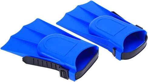 Snorkeling Short Flippers, A Pair PVC Children Lightweight Diving Swimming Training Fins, Snorkel Fins Swim Flippers Short Swim Fins for Snorkeling Diving Swimming, Blue (25 Yards -30 Yards) in Saudi Arabia