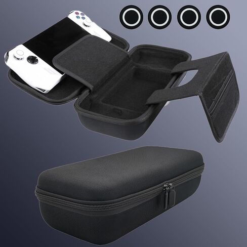 حقيبة حمل صلبة لجهاز Rog Alloy Handheld 2023، تأتي مع 2 واقي شاشة و4 قطع من أغطية قبضة الإبهام، وحقيبة ذات سعة كبيرة يمكن أن تحتوي على شاحن ألعاب وملحقات قاعدة شحن in Kuwait