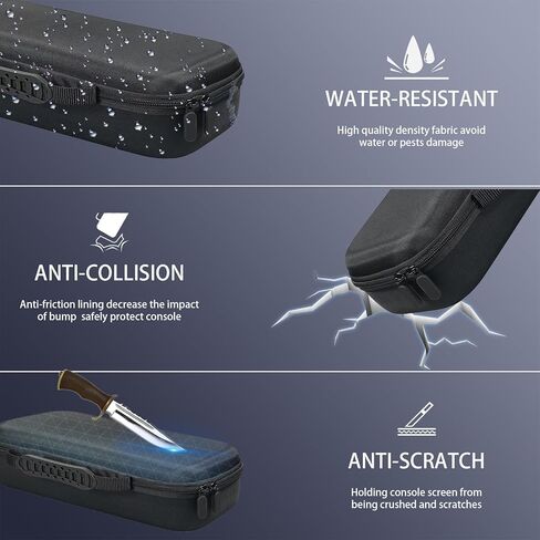 حقيبة حمل صلبة لجهاز Rog Alloy Handheld 2023، تأتي مع 2 واقي شاشة و4 قطع من أغطية قبضة الإبهام، وحقيبة ذات سعة كبيرة يمكن أن تحتوي على شاحن ألعاب وملحقات قاعدة شحن in Kuwait