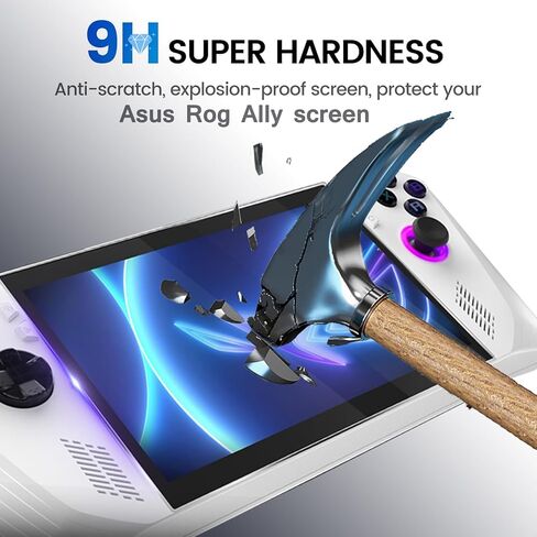 حقيبة حمل صلبة لجهاز Rog Alloy Handheld 2023، تأتي مع 2 واقي شاشة و4 قطع من أغطية قبضة الإبهام، وحقيبة ذات سعة كبيرة يمكن أن تحتوي على شاحن ألعاب وملحقات قاعدة شحن in Kuwait