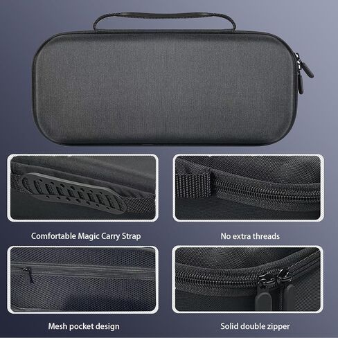 حقيبة حمل صلبة لجهاز Rog Alloy Handheld 2023، تأتي مع 2 واقي شاشة و4 قطع من أغطية قبضة الإبهام، وحقيبة ذات سعة كبيرة يمكن أن تحتوي على شاحن ألعاب وملحقات قاعدة شحن in Kuwait