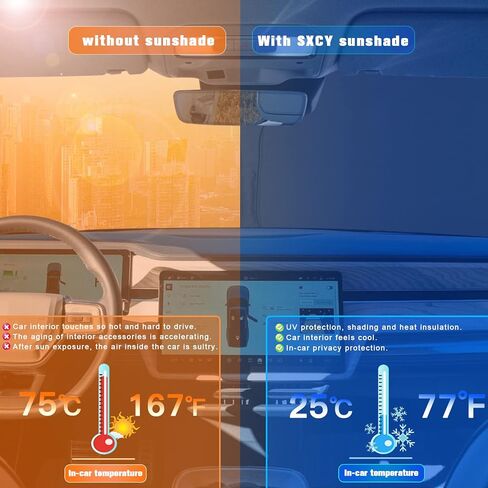 SXCY for 2019-2023 2024 Porsche Macan Windshield Sunshade 2022 2023 2024 Macan Accessories 2019-2022 2023 2024 Macan Sunshade Foldable Sun Shield for 2019-2024 Macan Sunshade Block UV Rays in Kuwait