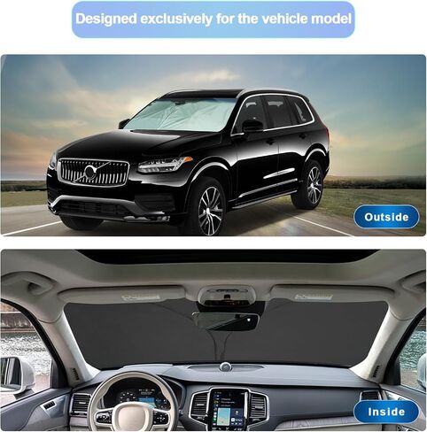 SXCY for 2019-2023 2024 Porsche Macan Windshield Sunshade 2022 2023 2024 Macan Accessories 2019-2022 2023 2024 Macan Sunshade Foldable Sun Shield for 2019-2024 Macan Sunshade Block UV Rays in Kuwait