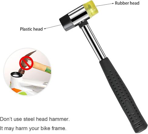 Mimoke Bike Bicycle Fork Star Nut Setting Installer Install Tool with 4 Free Star Nuts include Rubber hammer (With Rubber hammer) in Kuwait
