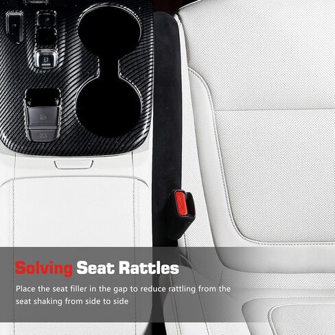 منظم مناسب عالمي لحشو فجوات مقعد السيارة للسيارة وسيارات الدفع الرباعي والشاحنات، يحافظ على مفاتيح الهواتف المحمولة وعملات المحفظة من السقوط في المساحة بين المقعد ووحدة التحكم، أسود، عبوة من قطعتين in Kuwait