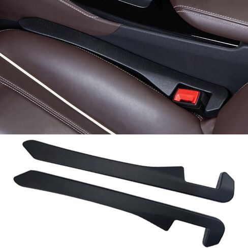 Car Seat Gap Filler, Universal Fit Car SUV Truck Gap Between Seat and Console Stop Cellphone Wallet Keys Coins from Dropping （Black, 2 Pack in Saudi Arabia
