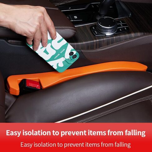Car Seat Gap Filler, Universal Fit Car SUV Truck Gap Between Seat and Console Stop Cellphone Wallet Keys Coins from Dropping （Black, 2 Pack in Saudi Arabia