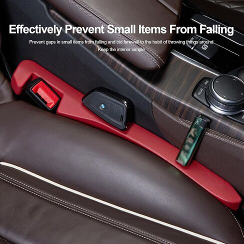 Car Seat Gap Filler, Universal Fit Car SUV Truck Gap Between Seat and Console Stop Cellphone Wallet Keys Coins from Dropping （Black, 2 Pack in Saudi Arabia
