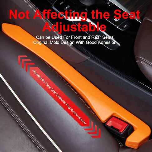 Car Seat Gap Filler, Universal Fit Car SUV Truck Gap Between Seat and Console Stop Cellphone Wallet Keys Coins from Dropping （Black, 2 Pack in Saudi Arabia