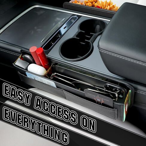 منظم حشو فجوات مقعد السيارة، منظم مقعد السيارة الجلدي وتخزين فجوة المقعد الأمامي لملحقات شاحنات سيارات الدفع الرباعي in Kuwait