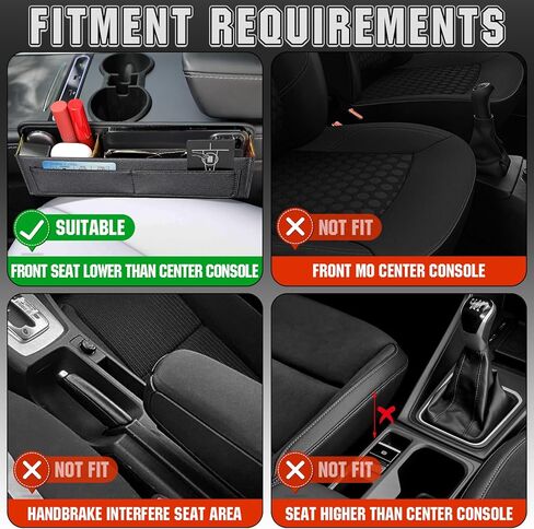 منظم حشو فجوات مقعد السيارة، منظم مقعد السيارة الجلدي وتخزين فجوة المقعد الأمامي لملحقات شاحنات سيارات الدفع الرباعي in Kuwait