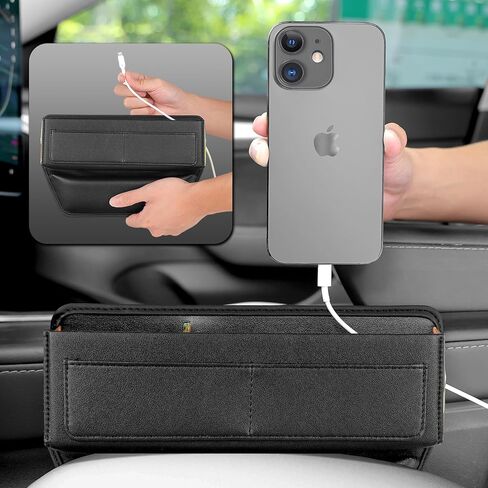 منظم حشو فجوات مقعد السيارة، منظم مقعد السيارة الجلدي وتخزين فجوة المقعد الأمامي لملحقات شاحنات سيارات الدفع الرباعي in Kuwait